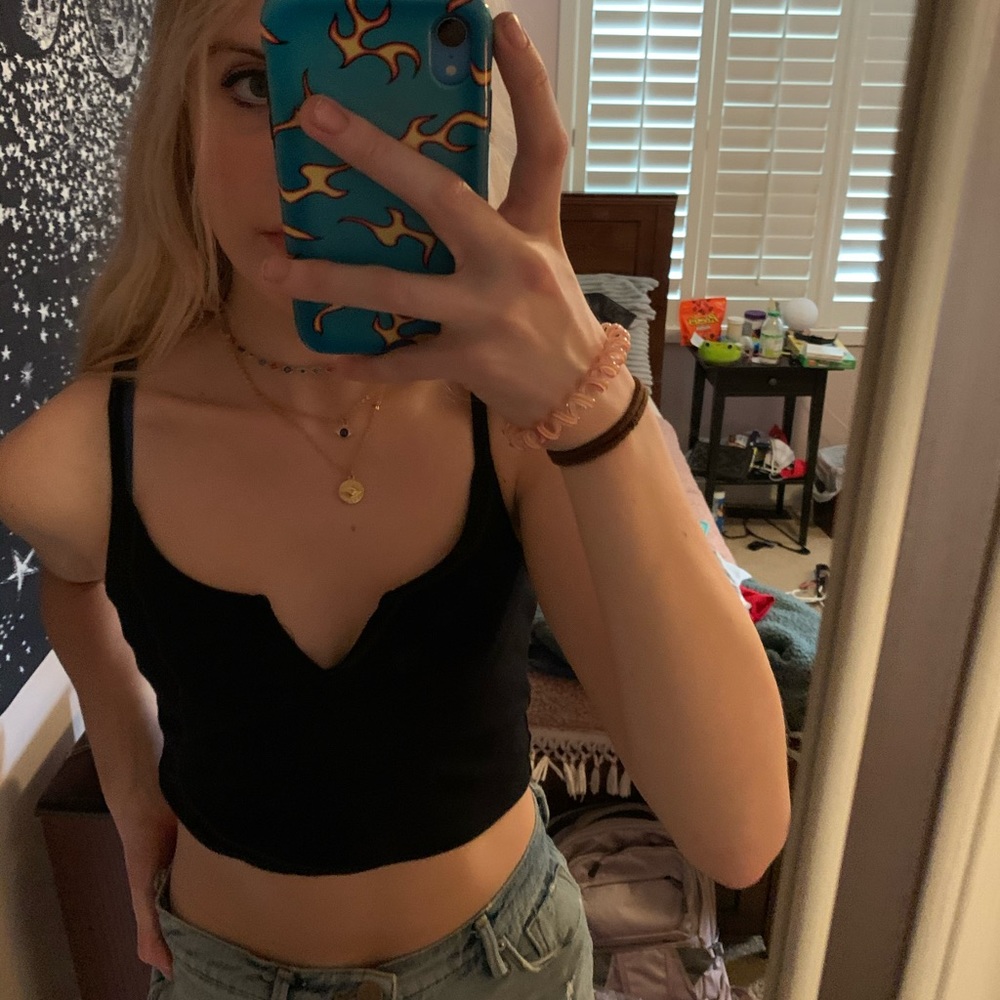 brandy melville black tank